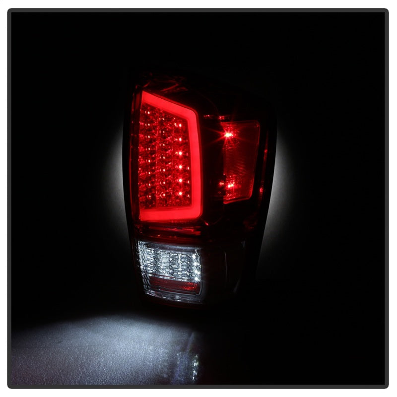 SPYDER xTune 16-18 Toyota Tacoma Light Bar LED Tail Lights - Chrome (ALT-JH-TTA16-LBLED-C) 9041709