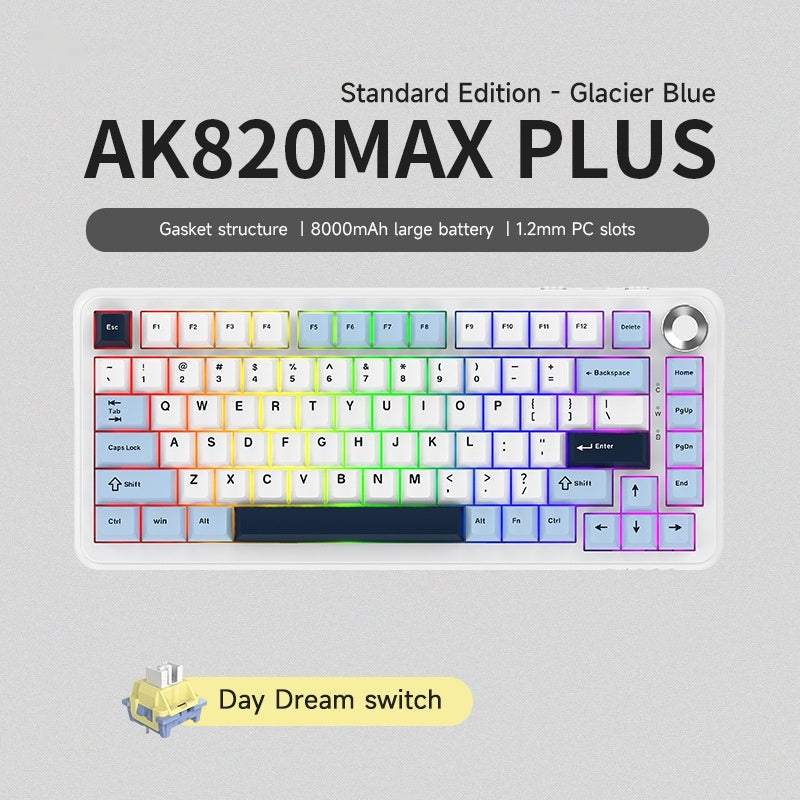 Three-mode Mechanical Keyboard Wireless Hot Plug