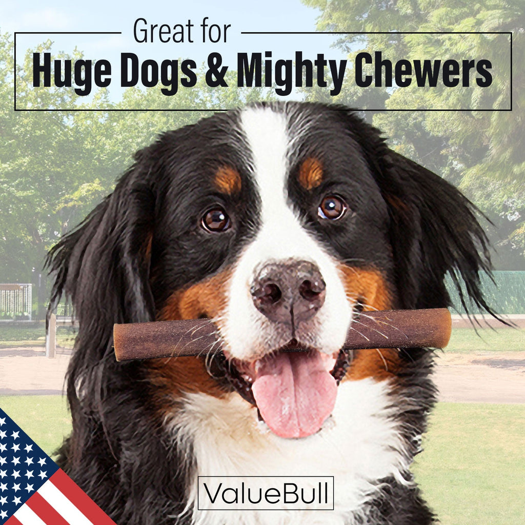 ValueBull USA Collagen Sticks for Dogs, 6 Inch Super Jumbo Chews, Natural Long-Lasting Dog Treats, 50 Count