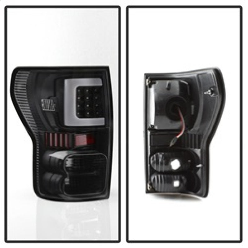 SPYDER xTune 07-13 Toyota Tundra Light Bar LED Tail lights - Black (ALT-ON-TTU07V2-LBLED-BK) 9038563