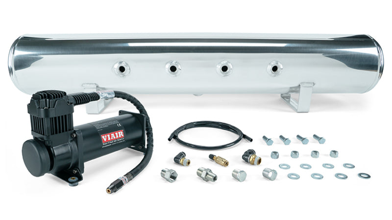 Air Lift 5 Gal. Polished Tank w/ Viair 444b Blk Compressor (Incl. Fittings & Mounting Hardware) 27808