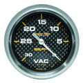 AutoMeter Gauge Vacuum 2-5/8in. 30Inhg Digital Stepper Motor Carbon Fiber 4871