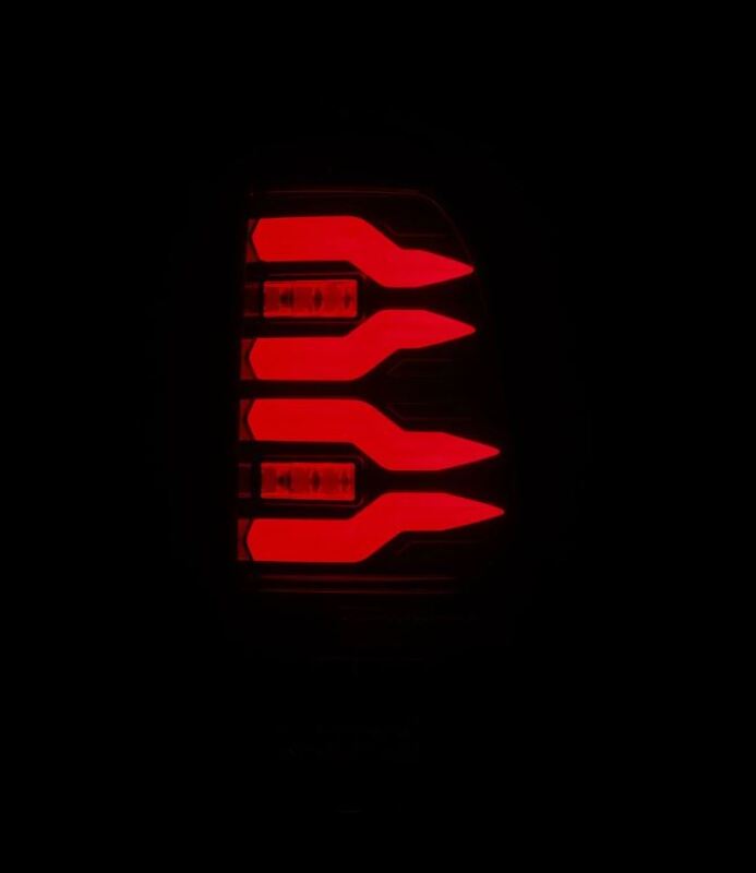 AlphaRex 97-03 Ford F150 / 99-16 Ford F250/F350/F450/F550 LUXX-Series LED Tail Lights - Black/Red 658003 *Discontinued