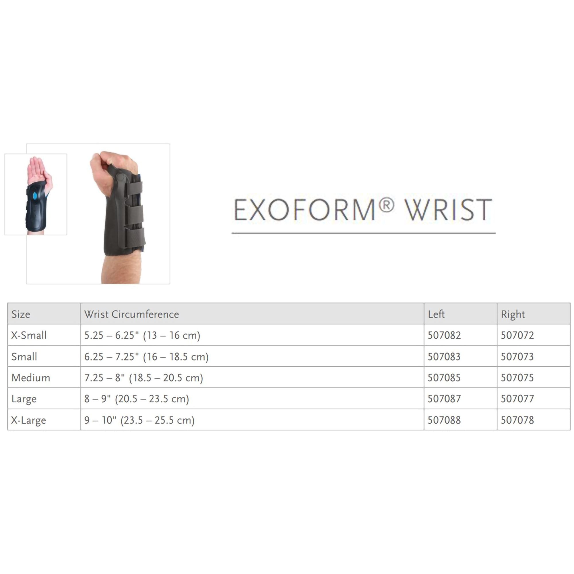 Ossur Exoform® Right Wrist Brace, Large 507077