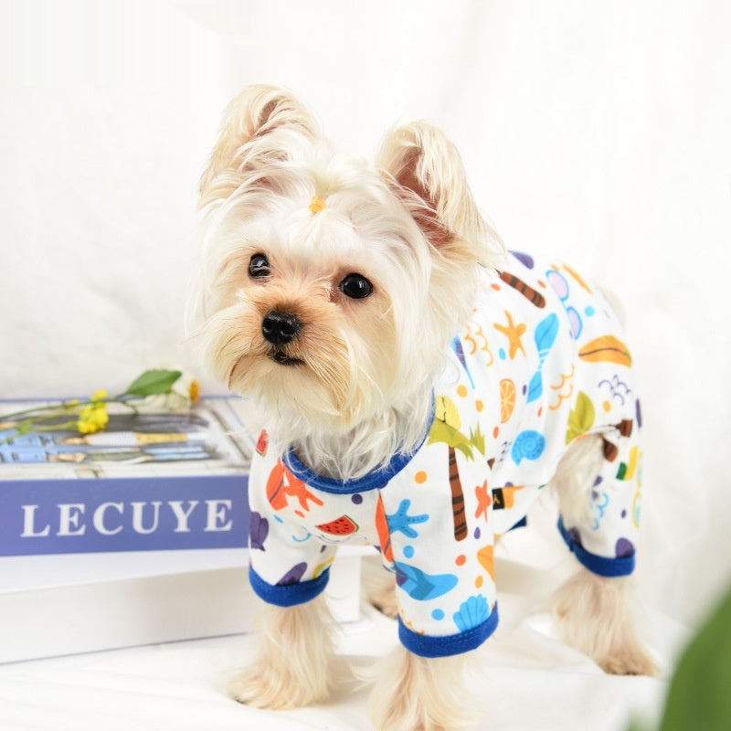 Cartoon Cute Pet Print Jumpsuit