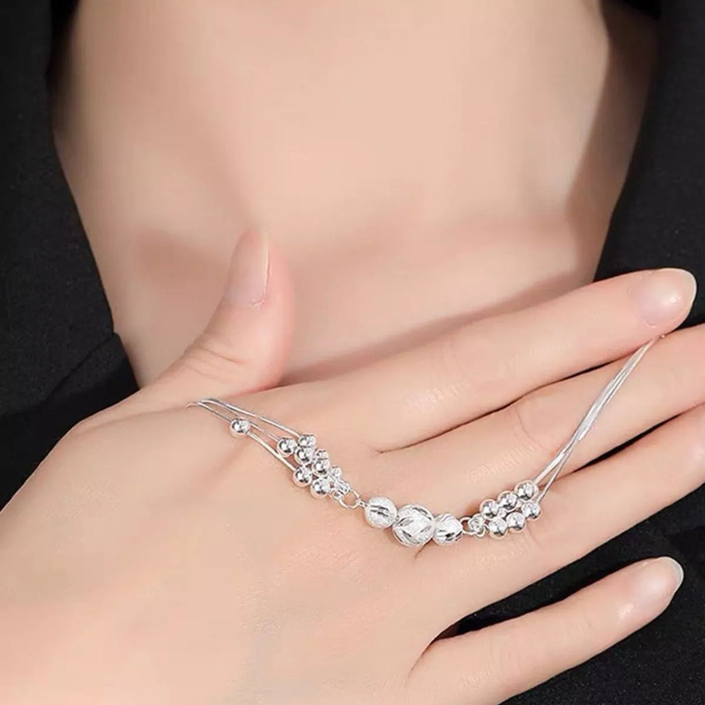 925 Sterling Silver Bead Chain Bracelet