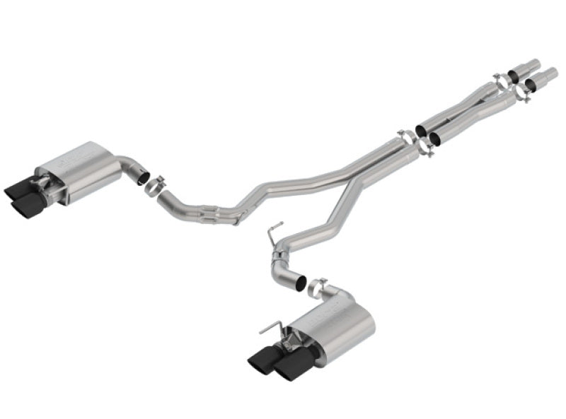 Borla 2018 Ford Mustang GT 5.0L AT/MT 3in ATAK Catback Exhaust Black Chrome Tips w/ Valves 140743BC