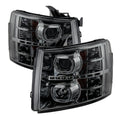 SPYDER Xtune Chevy Silverado 1500/2500/3500 07-13 LED Halo Projector Headlights Smoked PRO-JH-CSIL07-CFB-SM 9032219