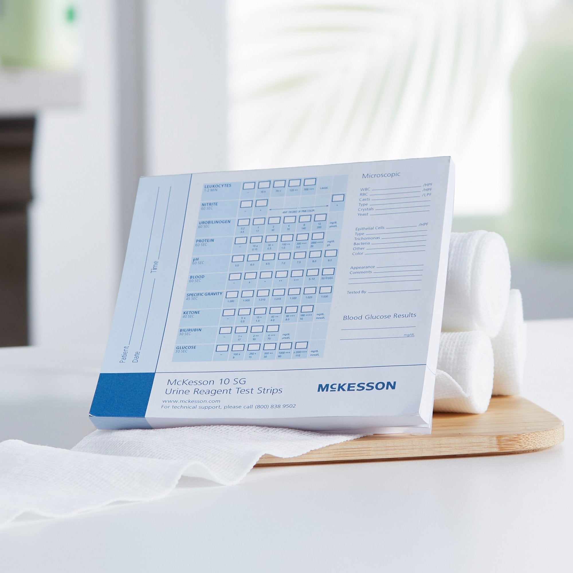McKesson Consult™ Urine Reagent Test Strip Recording Pad 121-10SGPAD