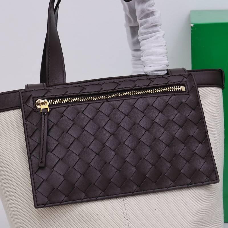 Bottega Veneta Flip Pouch Canvas Tote Bag