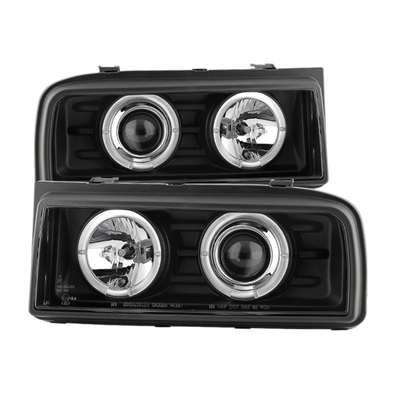 SPYDER Volkswagen Corrado 90-94 Projector Headlights LED Halo Black High H1 Low H1 PRO-YD-VCOR90-BK 5012074