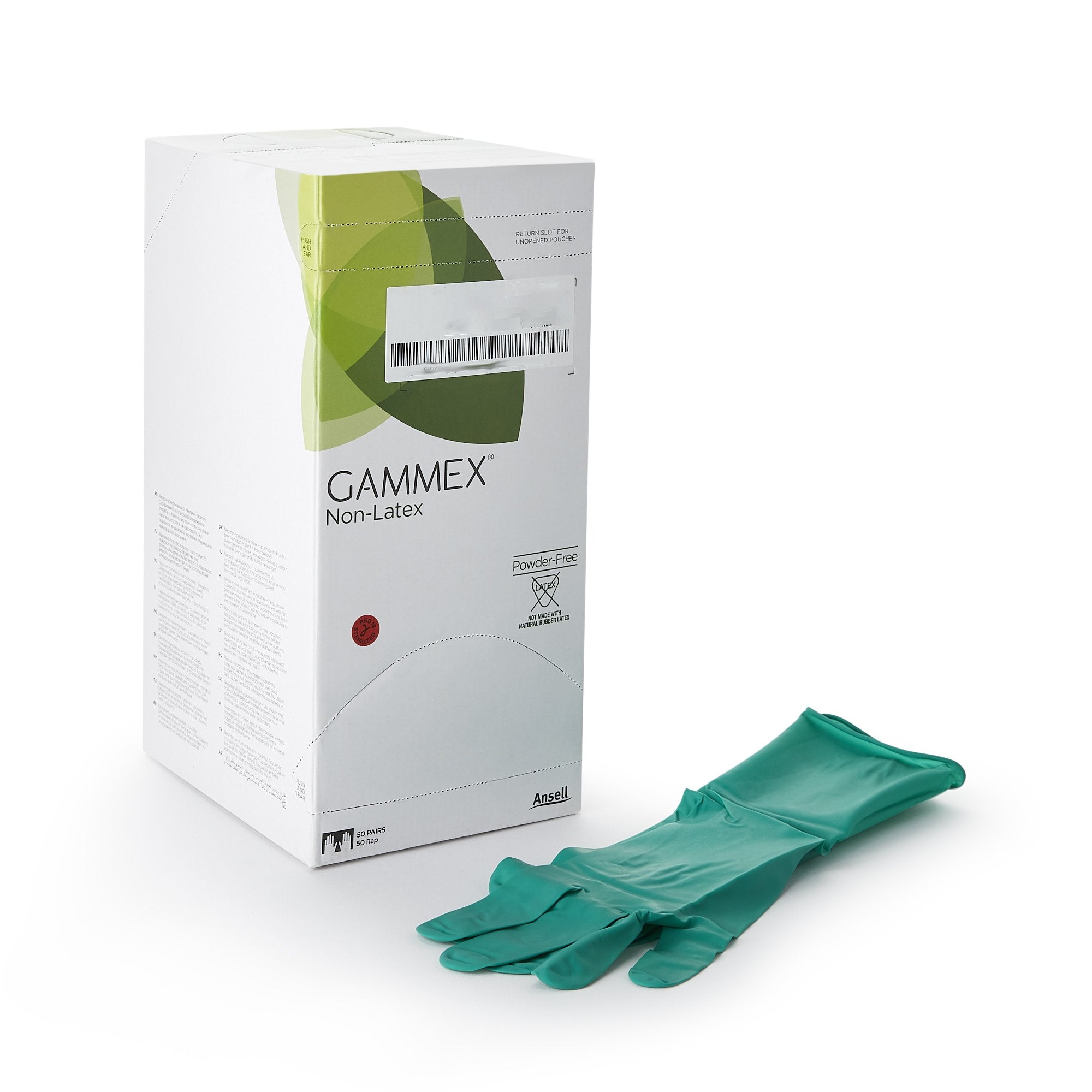 Gammex® Non-Latex Polyisoprene Surgical Glove, Size 6.5, Green 8513