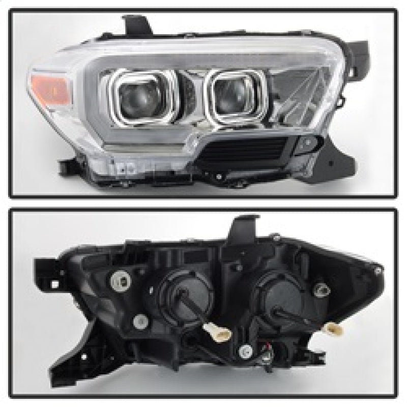 SPYDER xTune Toyota Tacoma 16-18 DRL Light Bar Projector Headlights - Chrome PRO-JH-TTA16-LBDRL-C 9039263