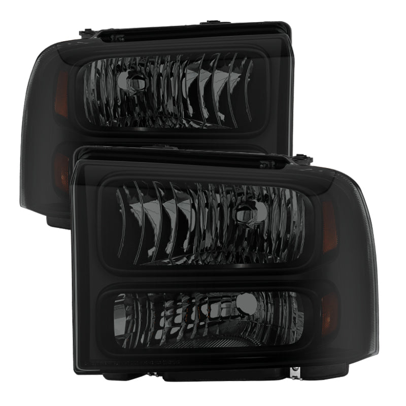 SPYDER Xtune Ford F250/350/450 Super Duty 05-07 Crystal Headlights Black Smoked HD-JH-FS05-AM-BSM 9030444