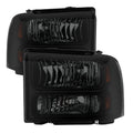 SPYDER Xtune Ford F250/350/450 Super Duty 05-07 Crystal Headlights Black Smoked HD-JH-FS05-AM-BSM 9030444