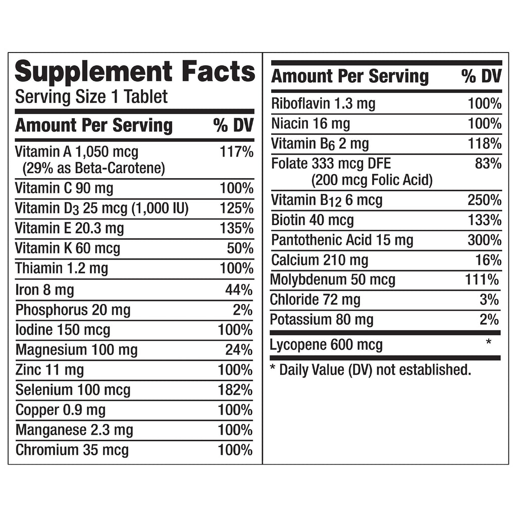 Centrum Men Multivitamin/Multimineral Supplement Tablets 30573475792
