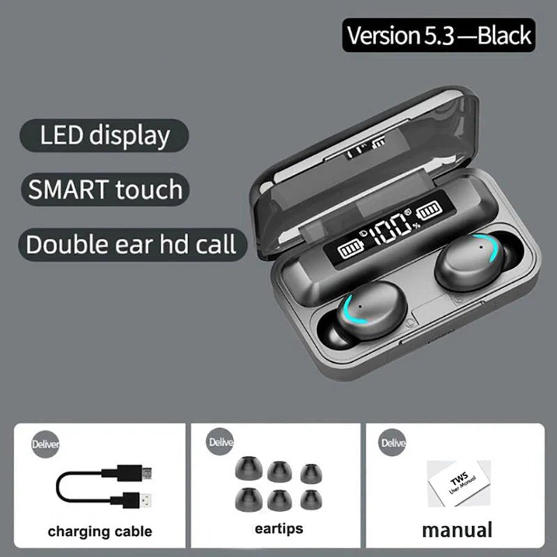 F9 - 5C Wireless Bluetooth Earphones – 9D Stereo, Waterproof, Noise Cancelling - PhishStones Products