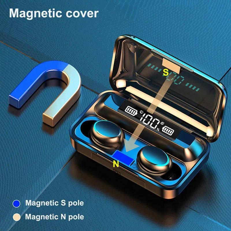 F9 - 5C Wireless Bluetooth Earphones – 9D Stereo, Waterproof, Noise Cancelling - PhishStones Products