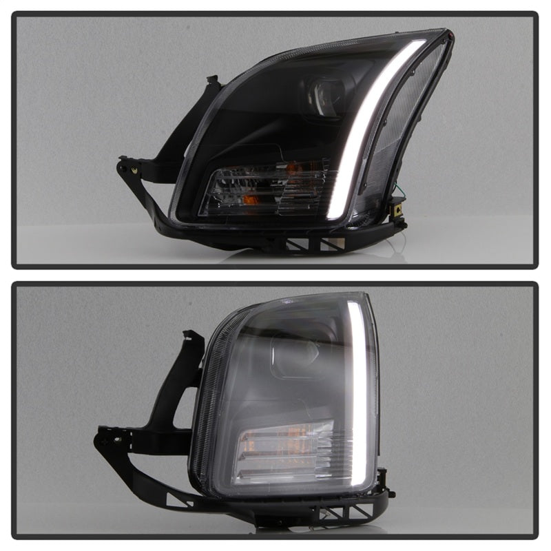 SPYDER xTune 06-09 Ford Fusion Light Bar DRL Projector Headlights - Black (PRO-JH-FFU06-LB-BK) 9042119