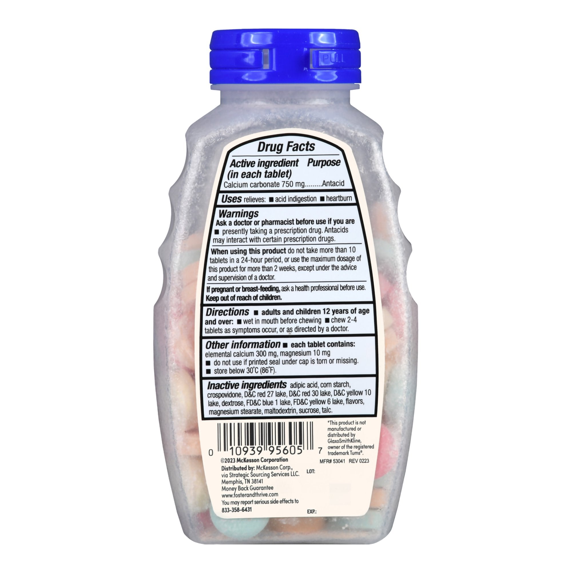Foster & Thrive™ Extra Strength Antacid Calcium Carbonate Chewable Tablet, Fruit 70677107601