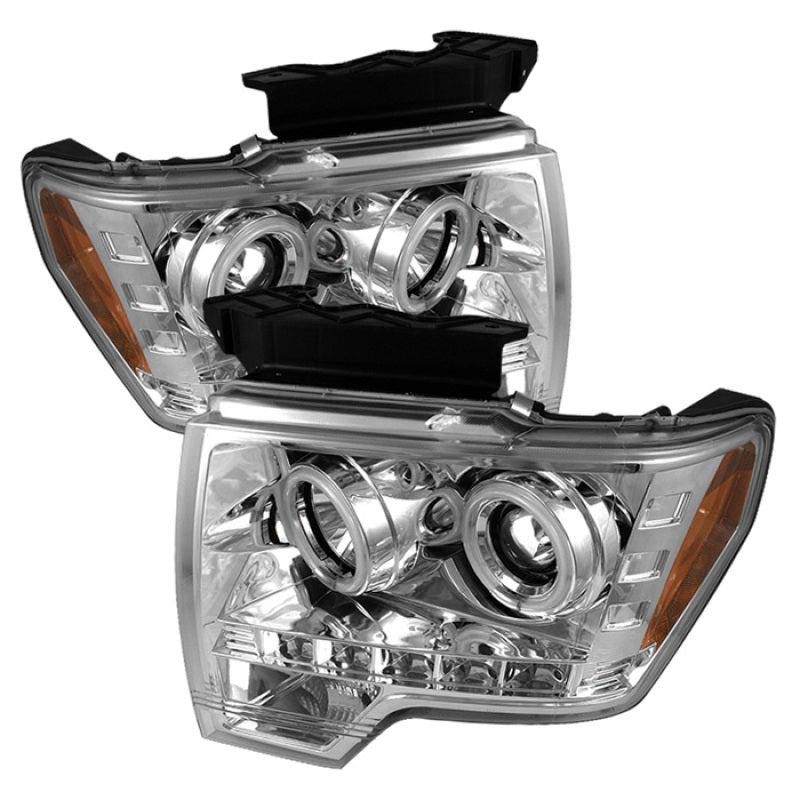 SPYDER Ford F150 09-14 Projector Headlights Halogen Model- CCFL Halo LED Chrm PRO-YD-FF15009-CCFL-C 5030115