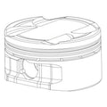 CP-Carrillo Automotive Piston, Each, Cyl: 1, Material ID: 3025 0DF21