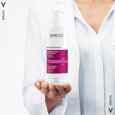 Vichy Dercos Densi-Solutions Volumizing Shampoo: Thickening Shampoo for Thin, Weak Hair with Biotin & Organic Olive Oil - Paraben Free, 13.5 fl oz