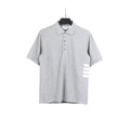 Thom Browne Grey T-Shirt with Collar