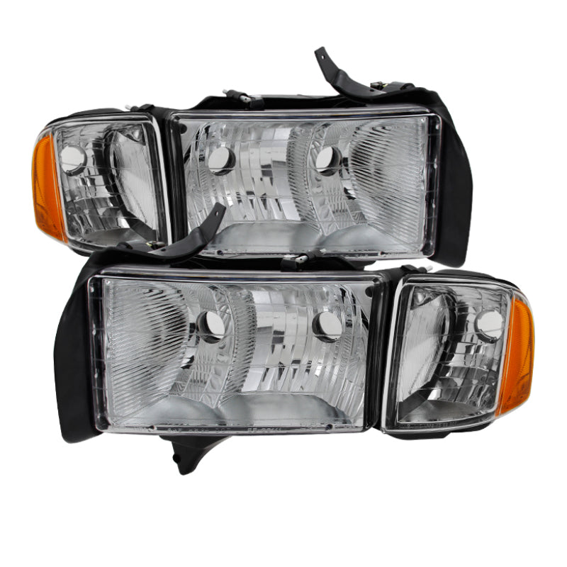 SPYDER Xtune Dodge Ram Sport Model Only 1999-2002 OEM Headlights Chrome HD-JH-DR99-SP-C 9032165