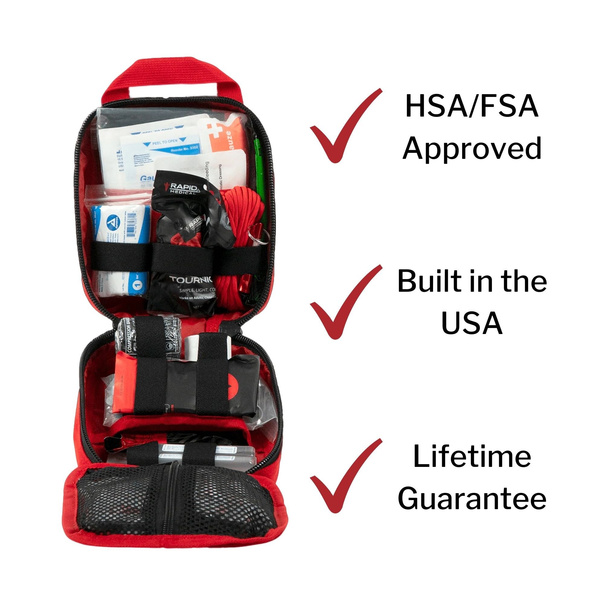 My Medic MYFAK First Aid Kit, Medical Supplies for Survival, Red MM-KIT-U-MED-RED-STN-V2