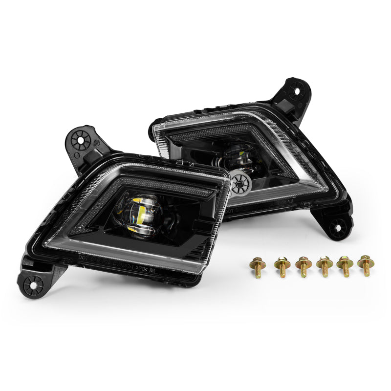 AlphaRex 19-23 Chevrolet Silverado 2500/3500HD DoubleTap Dual Color LED Projector Fog Lights 210017 *Discontinued