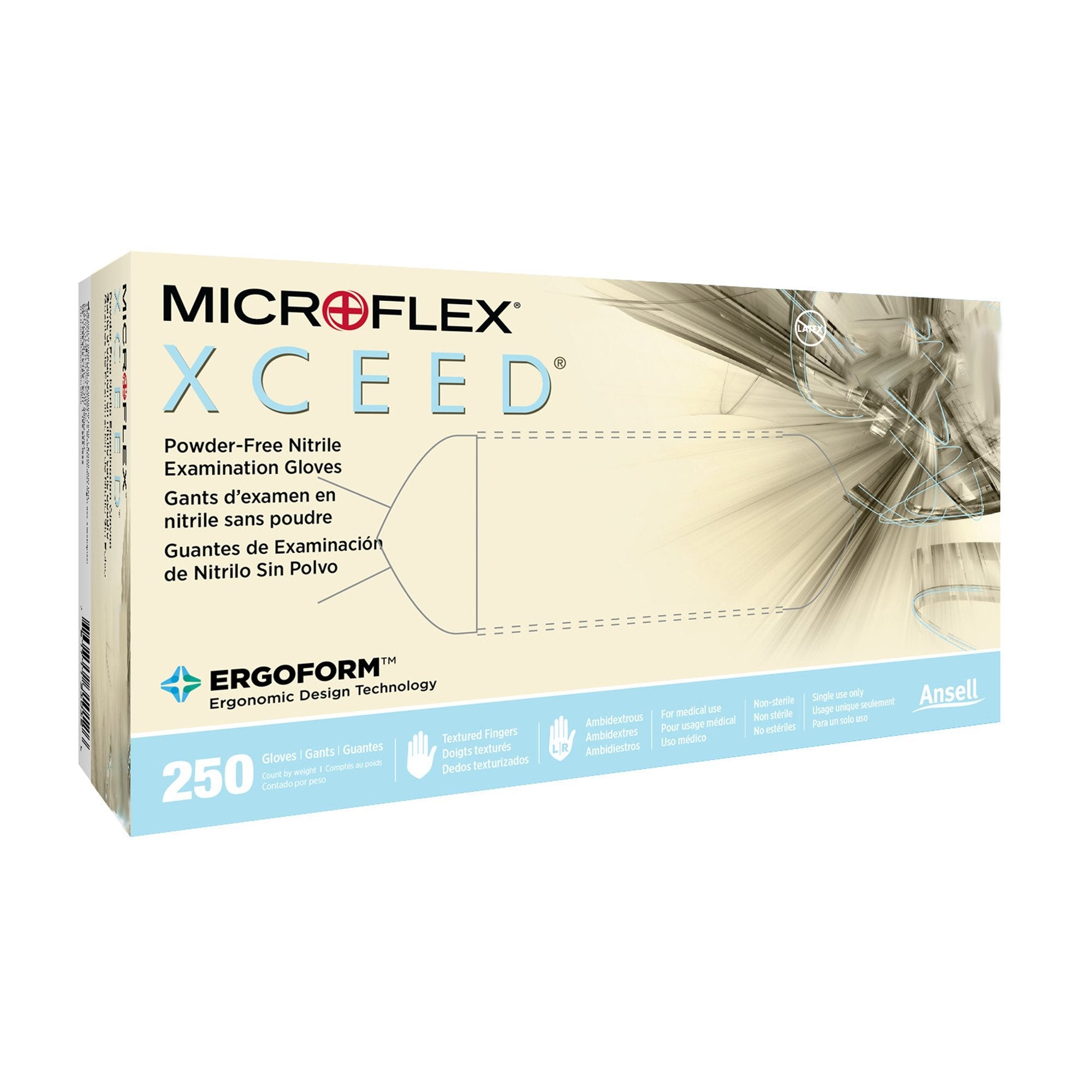 Microflex® Xceed™ Nitrile Gloves, Large, Blue XC-310-L