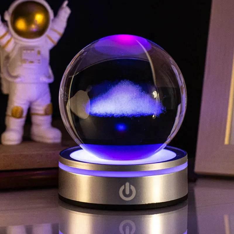 3D Space LED Crystal Ball Lamp