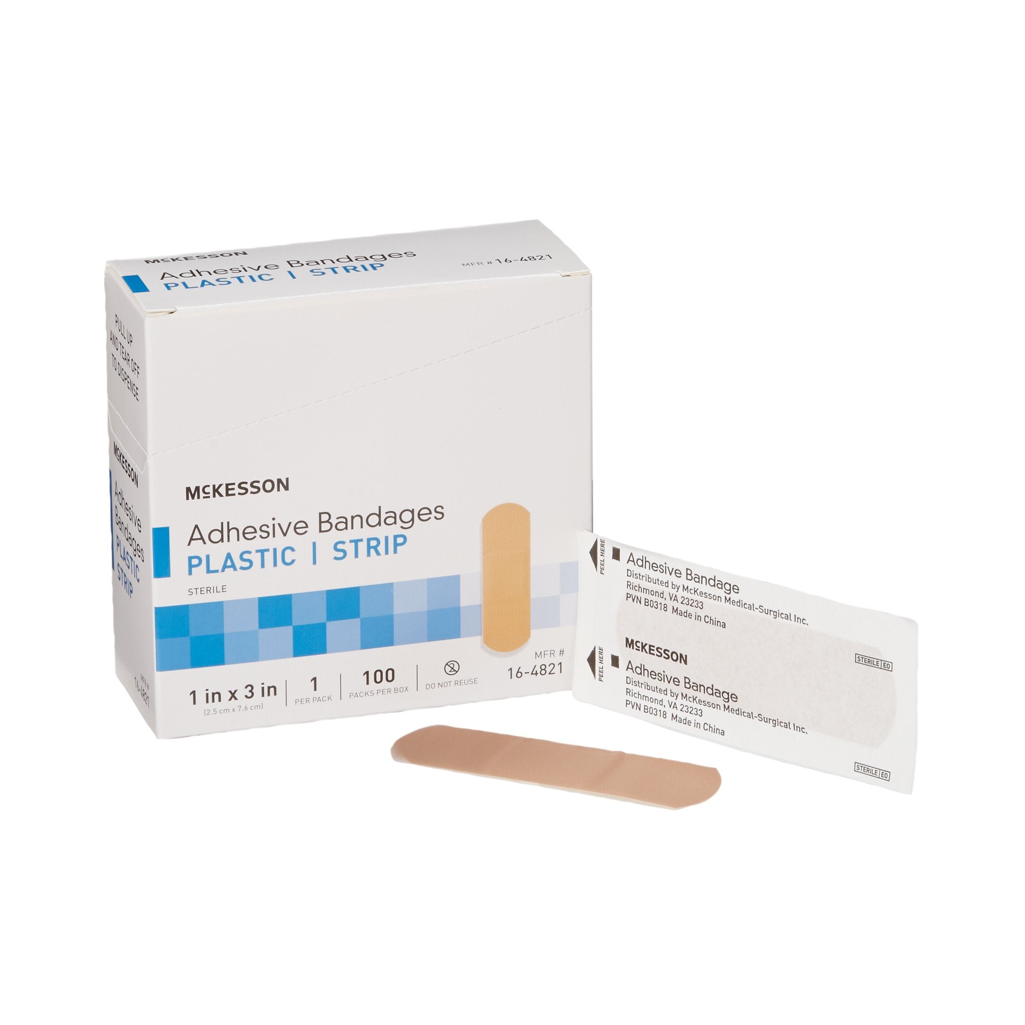 McKesson Tan Adhesive Strip, 1 x 3 Inch 16-4821