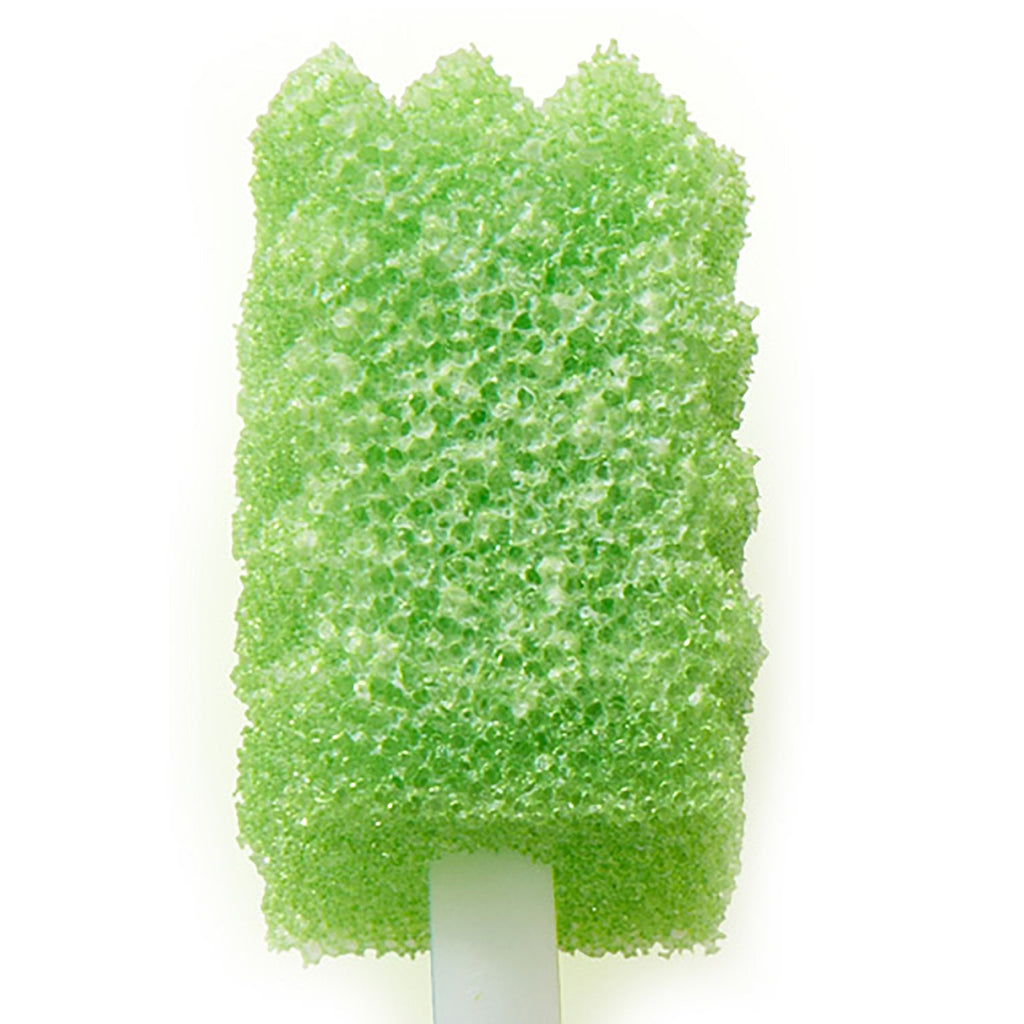 Toothette Plus Oral Swabsticks Foam Tip Untreated, 6-Inch Length, Green 6071