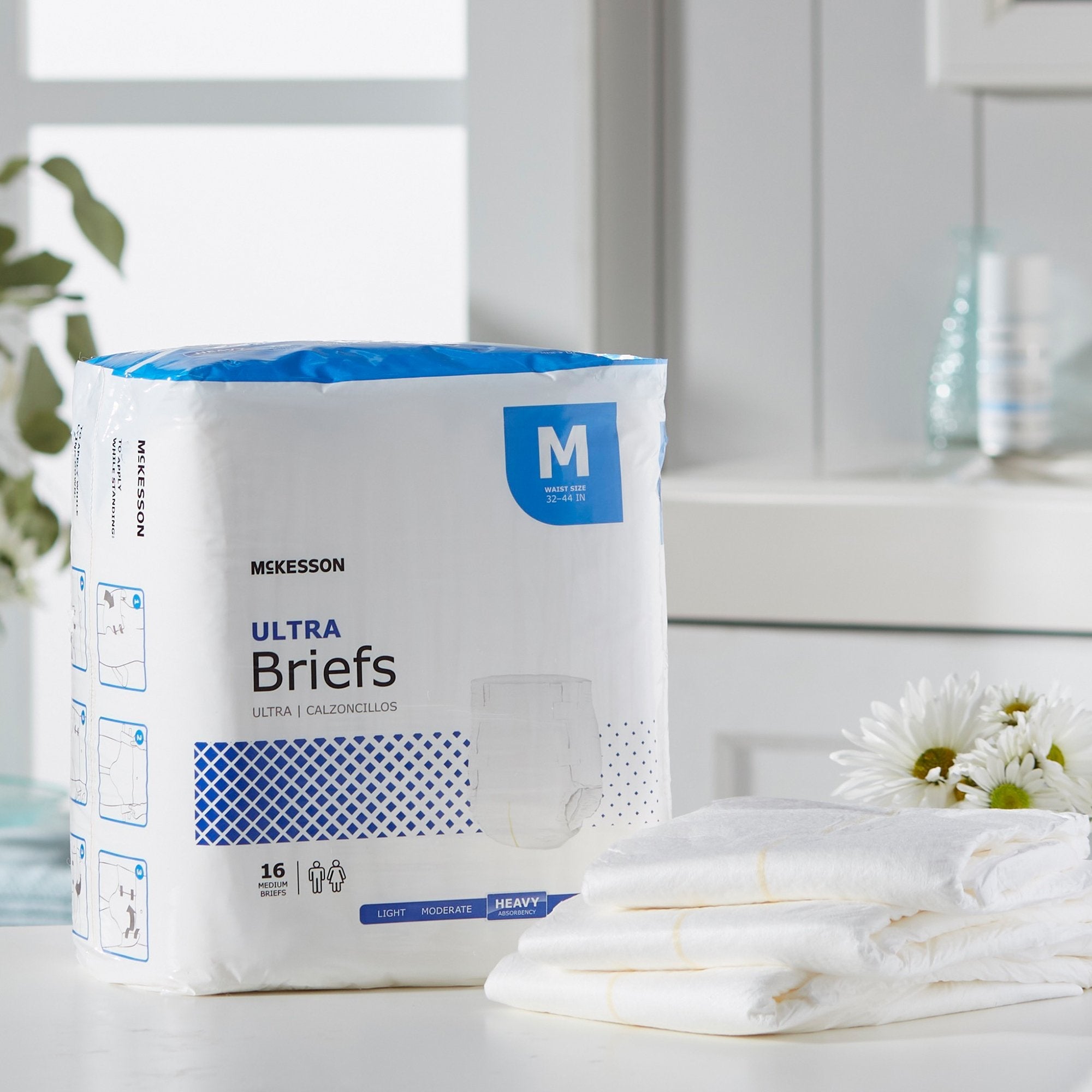 McKesson Ultra Heavy Absorbency Incontinence Brief, Medium BRULMD