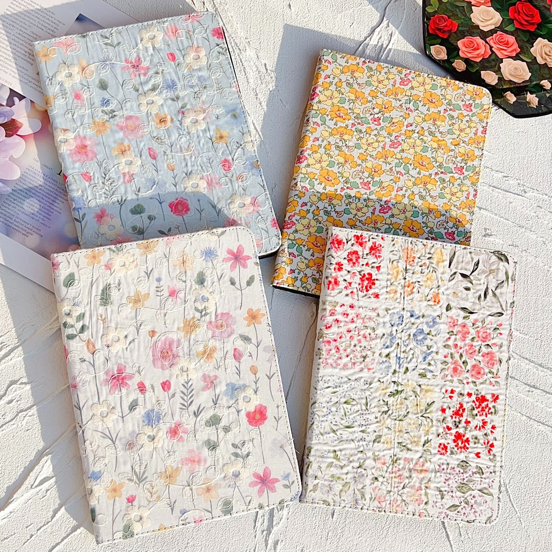 Applicable To Pad Protective Leather Case Flower Drop-resistant Case With Pen Slot