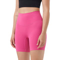 Women\'s High Waist Biker Shorts Tummy Control Pants Athletic Leggings Spandex Booty Shorts with 6.3In Inseam No Front Seam for Workout Yoga Running V
