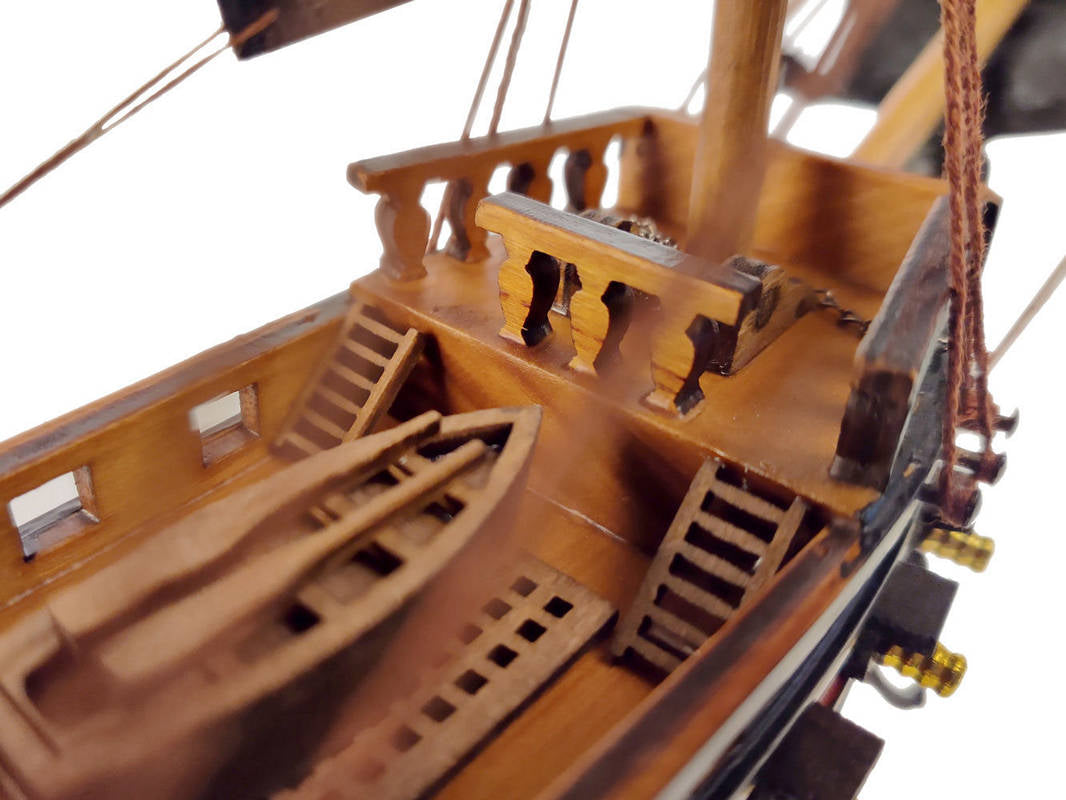 Wooden Fearless Black Sails Limited Model Pirate Ship 15""