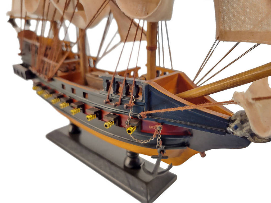 Wooden Fearless White Sails Limited Model Pirate Ship 15""