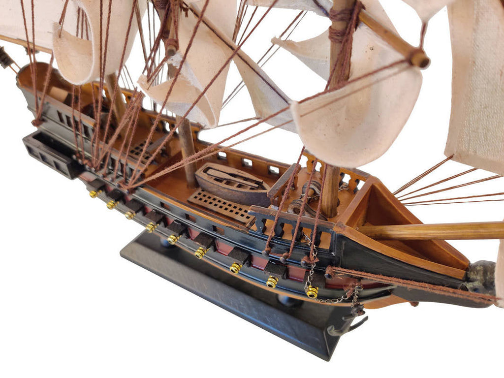 Wooden Fearless White Sails Limited Model Pirate Ship 15""