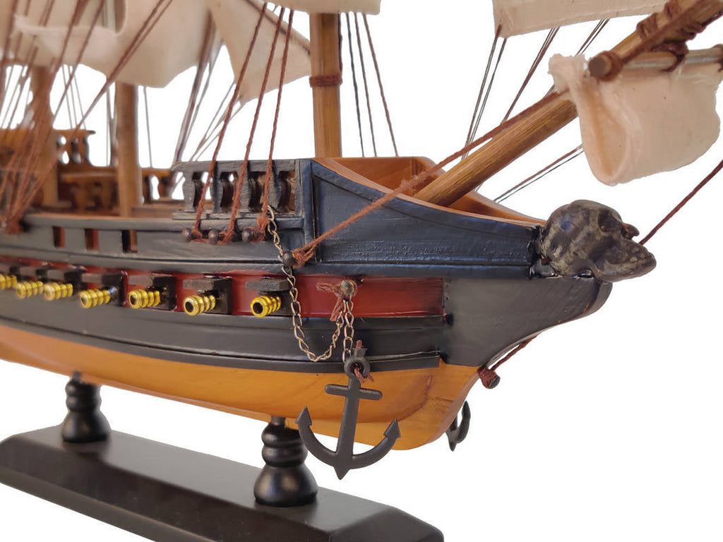 Wooden Fearless White Sails Limited Model Pirate Ship 15""