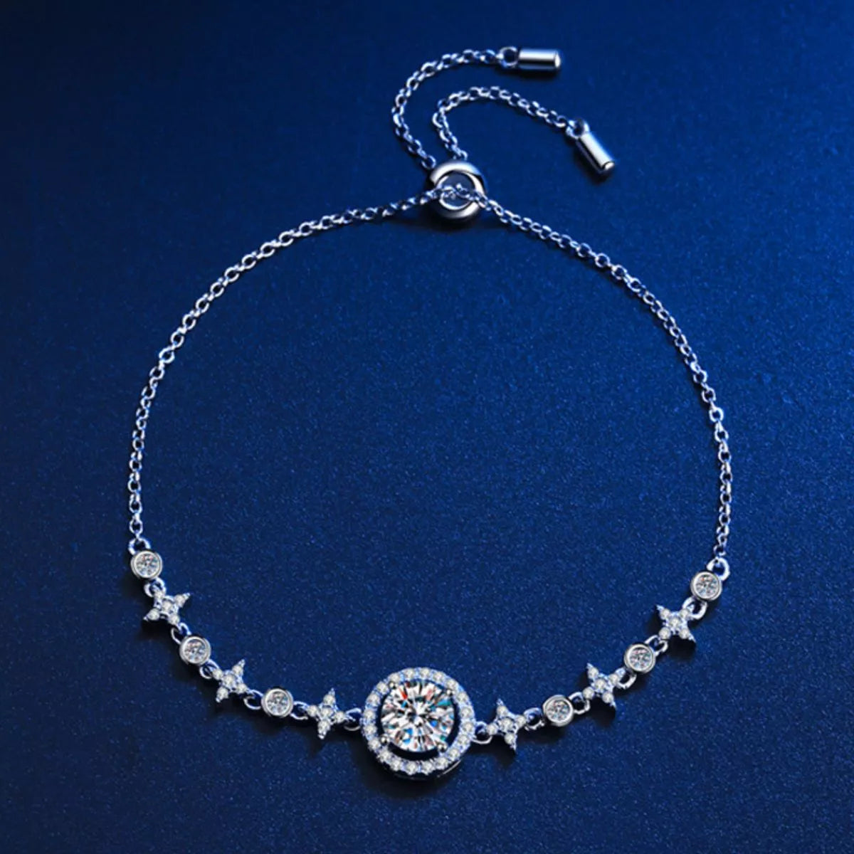 1 Carat Moissanite 925 Sterling Silver Bracelet