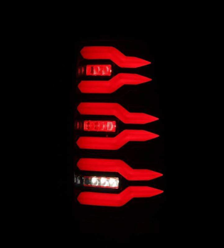 AlphaRex 99-06 Chevrolet Silverado/99-06 GMC Sierra LUXX-Series LED Tail Lights - Black/Red 620007 *Discontinued