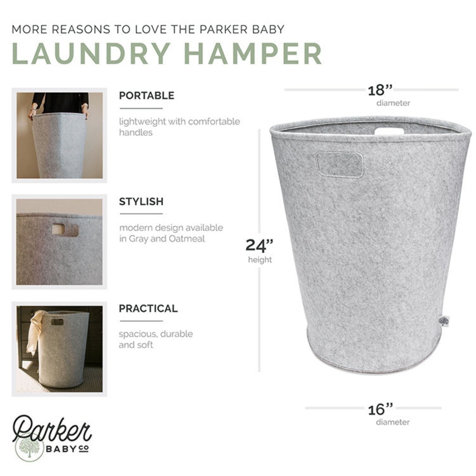 Felt Laundry Hamper - PhishStones Products