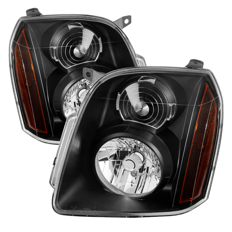 SPYDER Xtune GMC Yukon/Yukon Xl 07-14 Crystal Headlights Black HD-JH-GMCY07-AM-BK 9027352