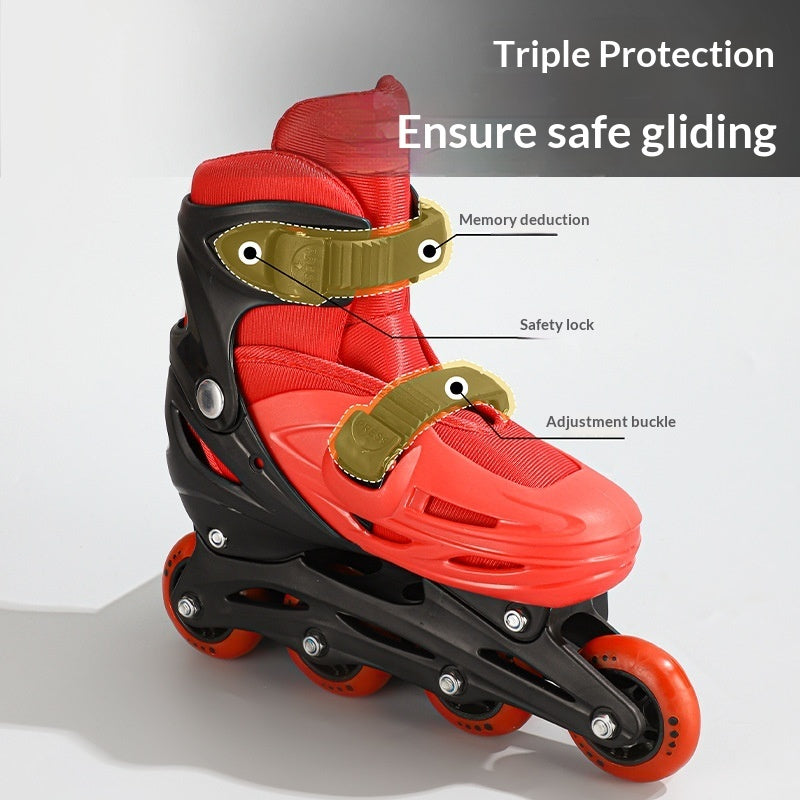 Kids Inline Skate Full Set With Multi-Adjustable Size Options
