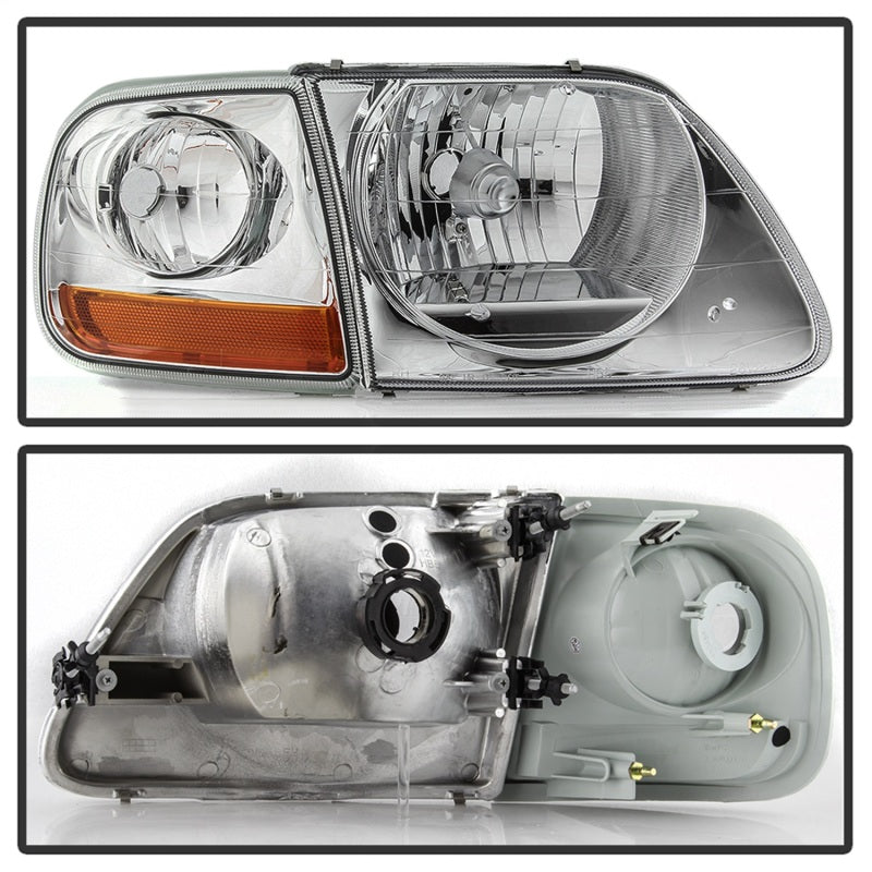 SPYDER xTune 97-03 Ford F-150 4pc OEM Style Headlights w/Corner - Chrome (HD-JH-FF15097-L-SET-C) 9042645