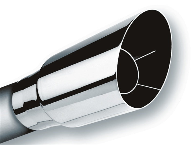 Borla Universal Polished Tip Single Round Angle-Cut (inlet 2 1/2in. Outlet 3 1/2in) *NO Returns* 20120