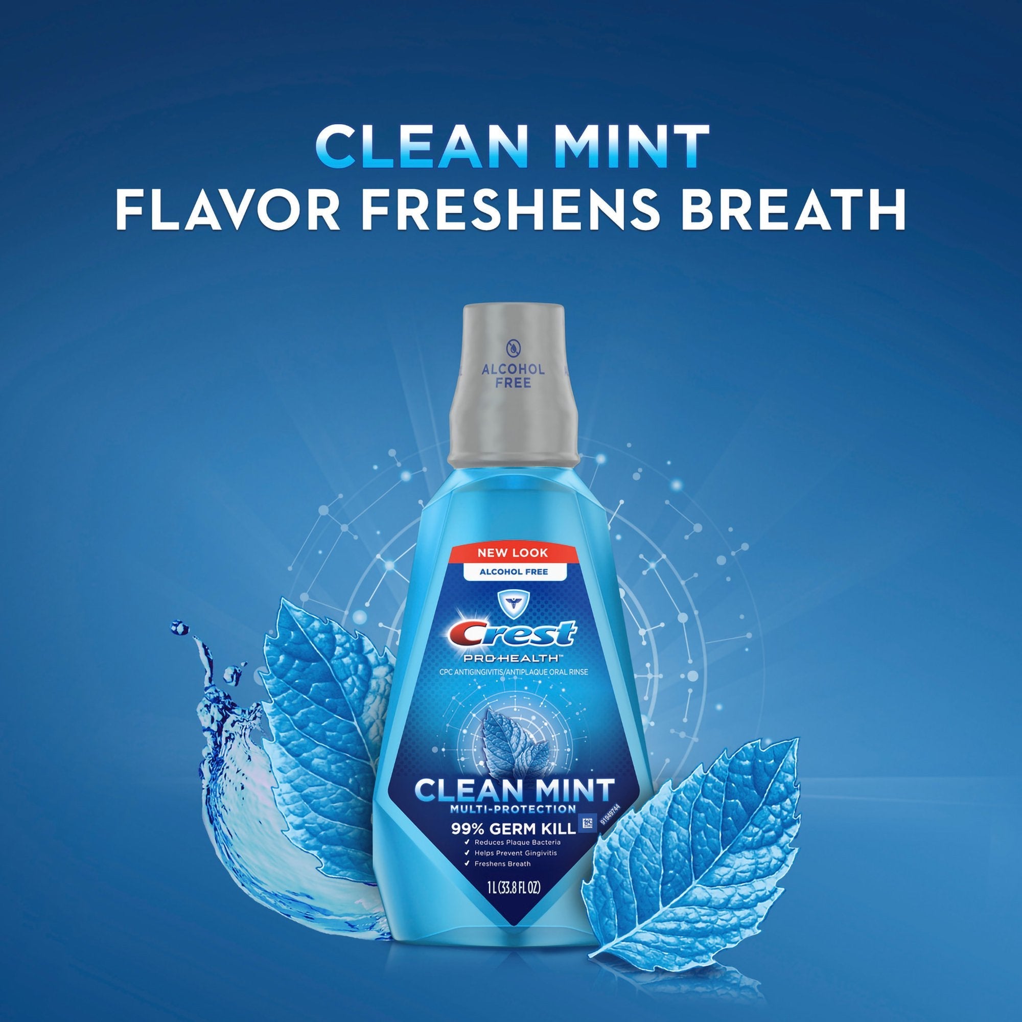 Crest® Pro-Health™ Multi-Protection Antigingivitis/Antiplaque Oral Rinse, Mint 00037000981800